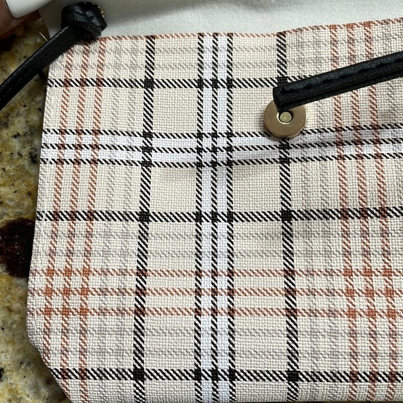 Designer White Plaid Mini Handbag - Picture 11 of 12